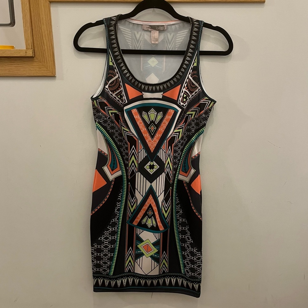 Printed Bodycon Mini Dress (Small)